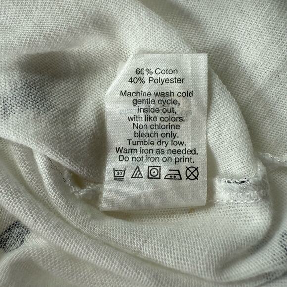 J.Crew Collector Tees Motorcycle Print T-Shirt White Indie Soft Grunge Sz Large - Picture 8 of 10